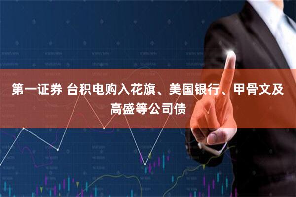 第一证券 台积电购入花旗、美国银行、甲骨文及高盛等公司债